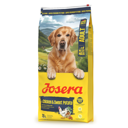 Josera M/M sausā suņu barība ar vistu un saldajiem kartupeļiem, 12,5 kg