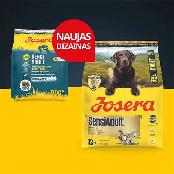 Josera SensiAdult sausas pašaras jautriems šunims su antiena ir lašiša, 12,5 kg atsinaujinusi pakuotė