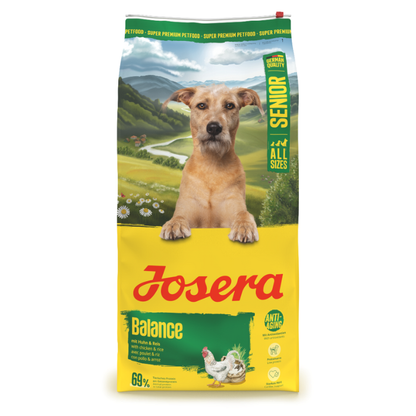Josera Balance sausas pašaras vyresnio amžiaus šunims su paukštiena, 12,5 kg