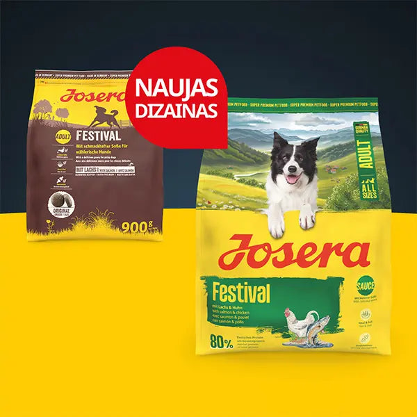 Josera Festival sausas pašaras šunims su lašiša, 3 kg naujas dizainas