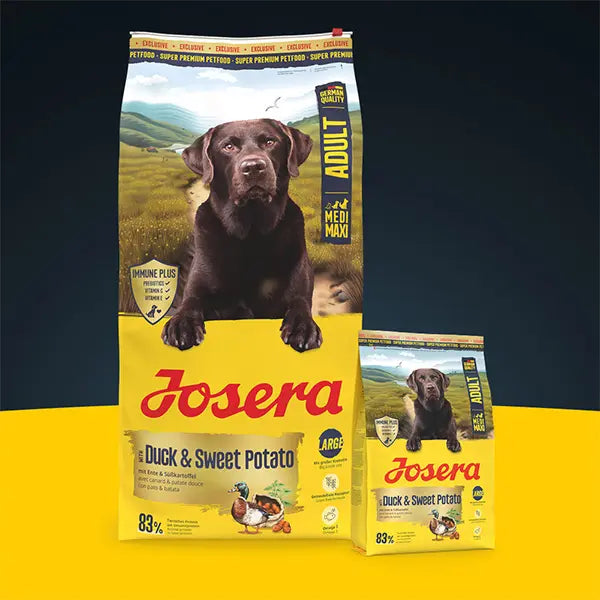 Josera M/M Duck and SweetPotato sausas pašaras šunims su antiena ir batatais, 12,5 kg naujas pakuotės dizainas