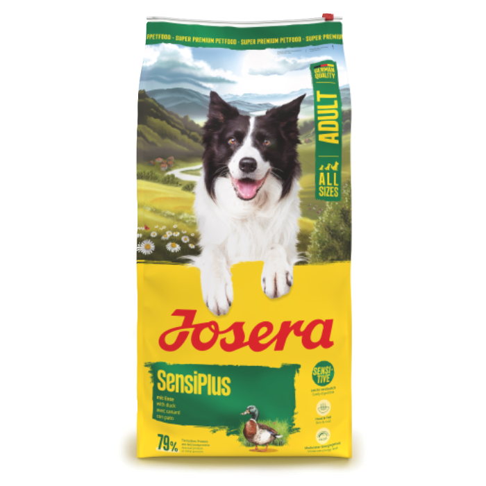 Josera SensiPlus sausas pašaras jautriems šunims su antiena, 12,5 kg