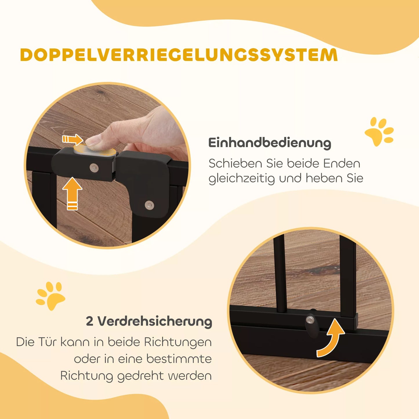 Šunų apsauginis barjeras, tvirtinamas spaustuvu, reguliuojamas ilgis, plienas/ABS, 75-115 x 76cm, juodas