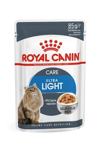 Light Weight Care drėgnas pašaras katėms Royal Canin (ploni griežinėliai želėje)