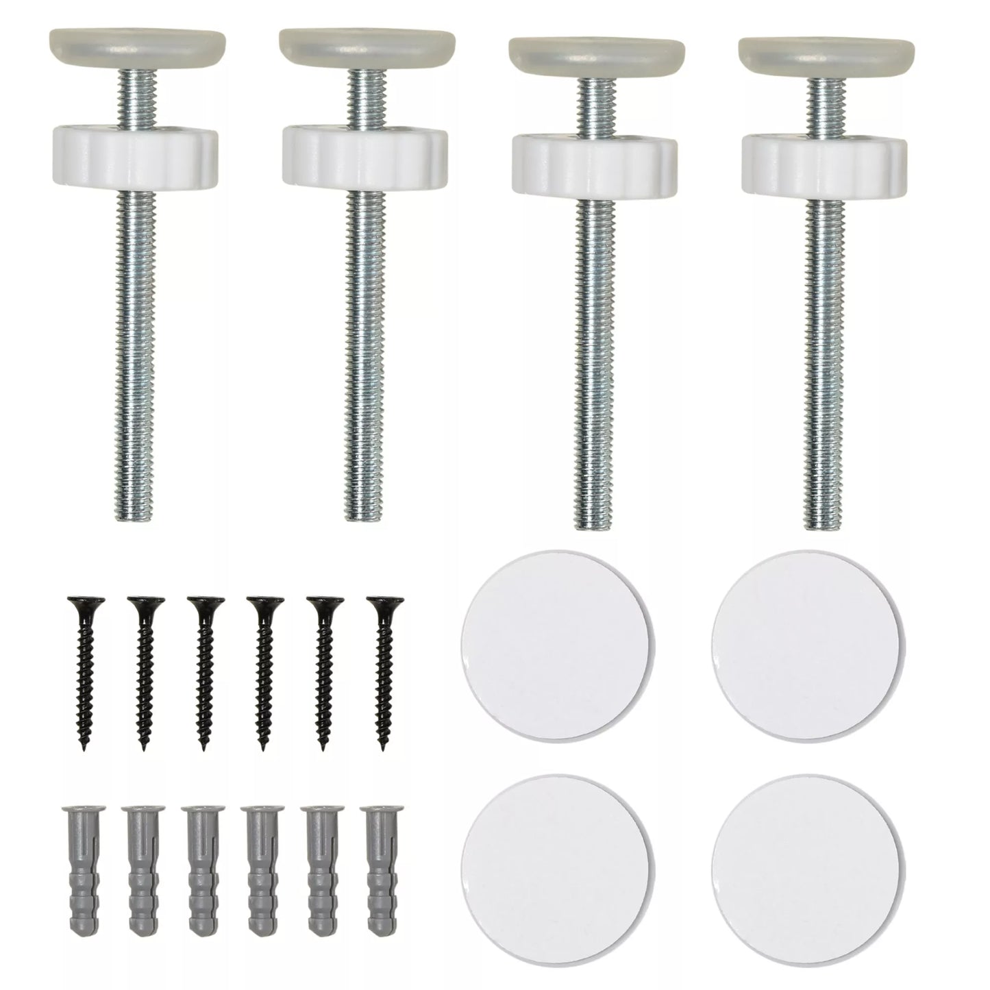 Šunų atitvaras, spaustuvinis tvirtinimas, reguliuojamas ilgis, plienas/ABS, 75–115 x 76cm, baltas