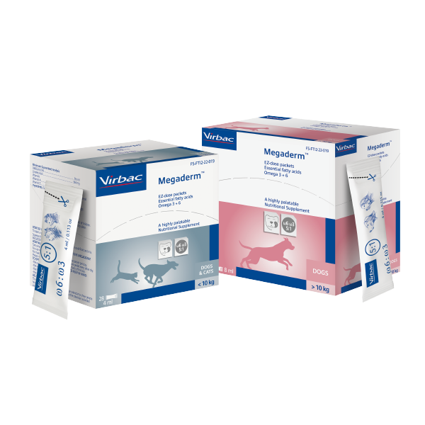Megaderm papildas kačių ir šunų odos ir kailio būklei gerinti N28