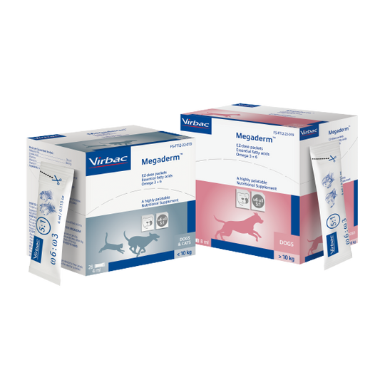 Megaderm papildas kačių ir šunų odos ir kailio būklei gerinti N28