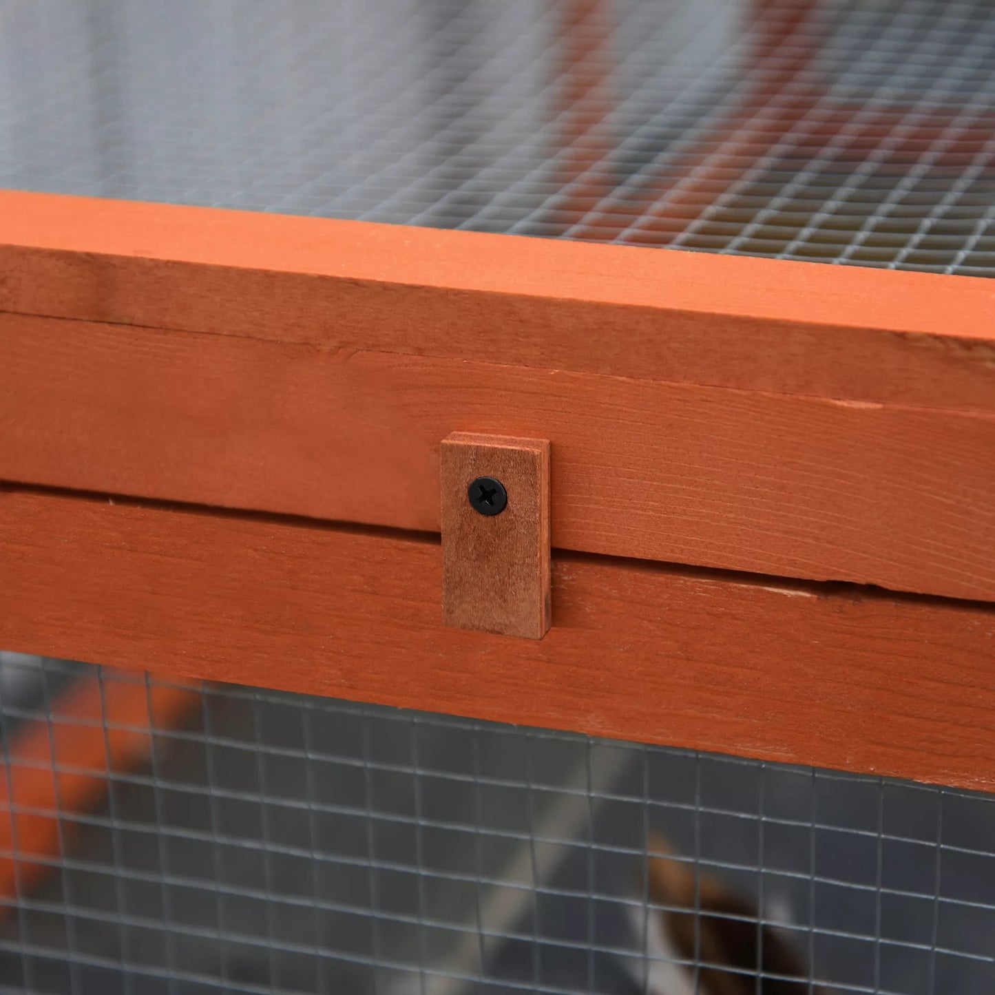 Pawhut Lauko aptvaras smulkiems gyvūnams, Atverčiamas stogas, Eglės mediena, Oranžinis Pawhut