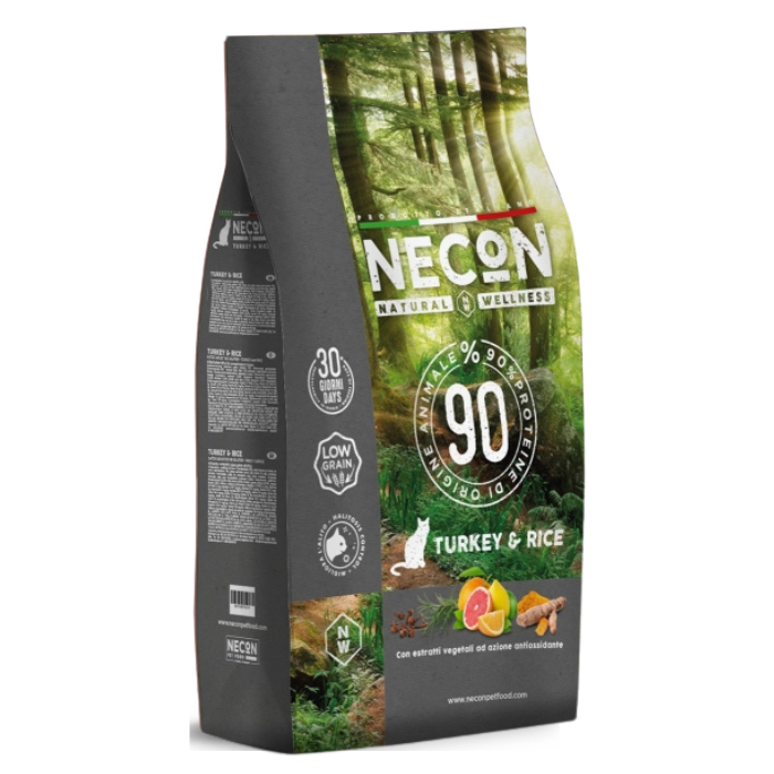 Necon Natural Wellness Adult sausas pašaras suaugusioms katėms su kalakutiena ir ryžiais