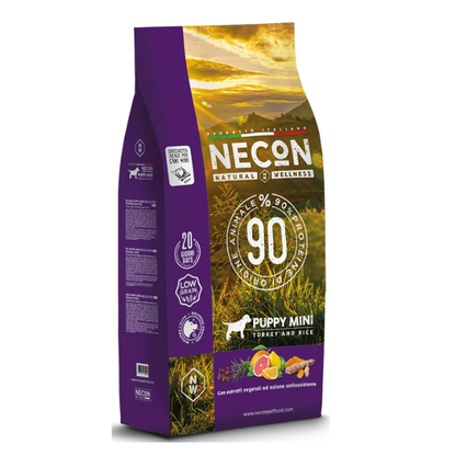 Necon Natural Wellness Puppy Mini sausas maistas mažų veislių šuniukams su kalakutiena ir ryžiais 2kg
