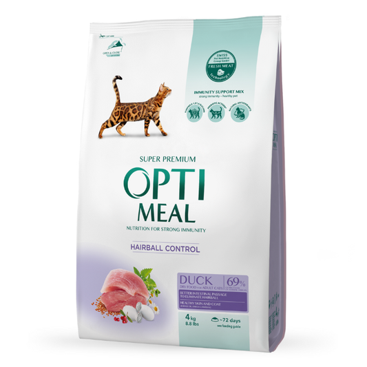 sausas pašaras suaugusioms katėms su antimi, siekiant išvengti plaukų kamuolių