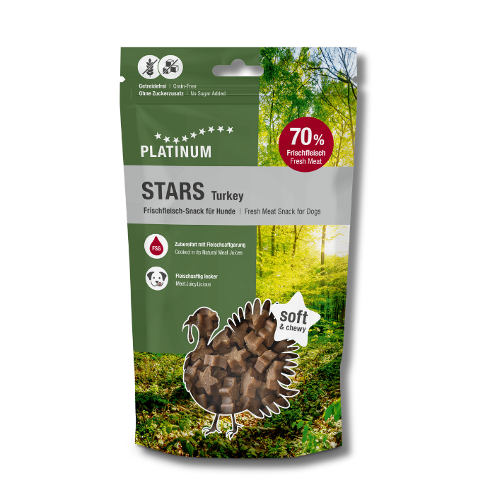Platinum Stars Turkey skanėstai šunims su kalakutiena 185 g