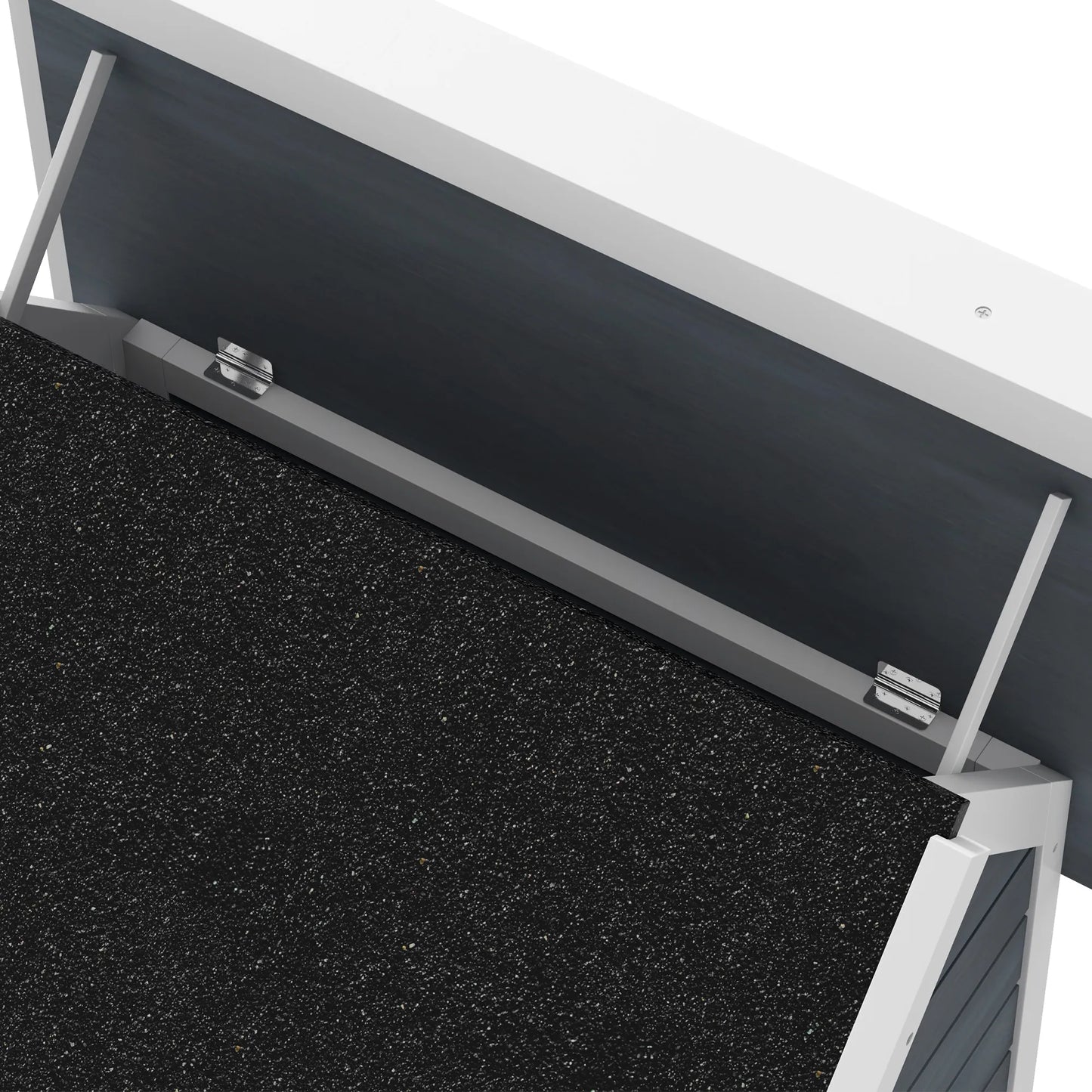 Lauko namelis katei su langeliu, atsparus orams, 77x57,5x68 cm (pilkas/baltas)