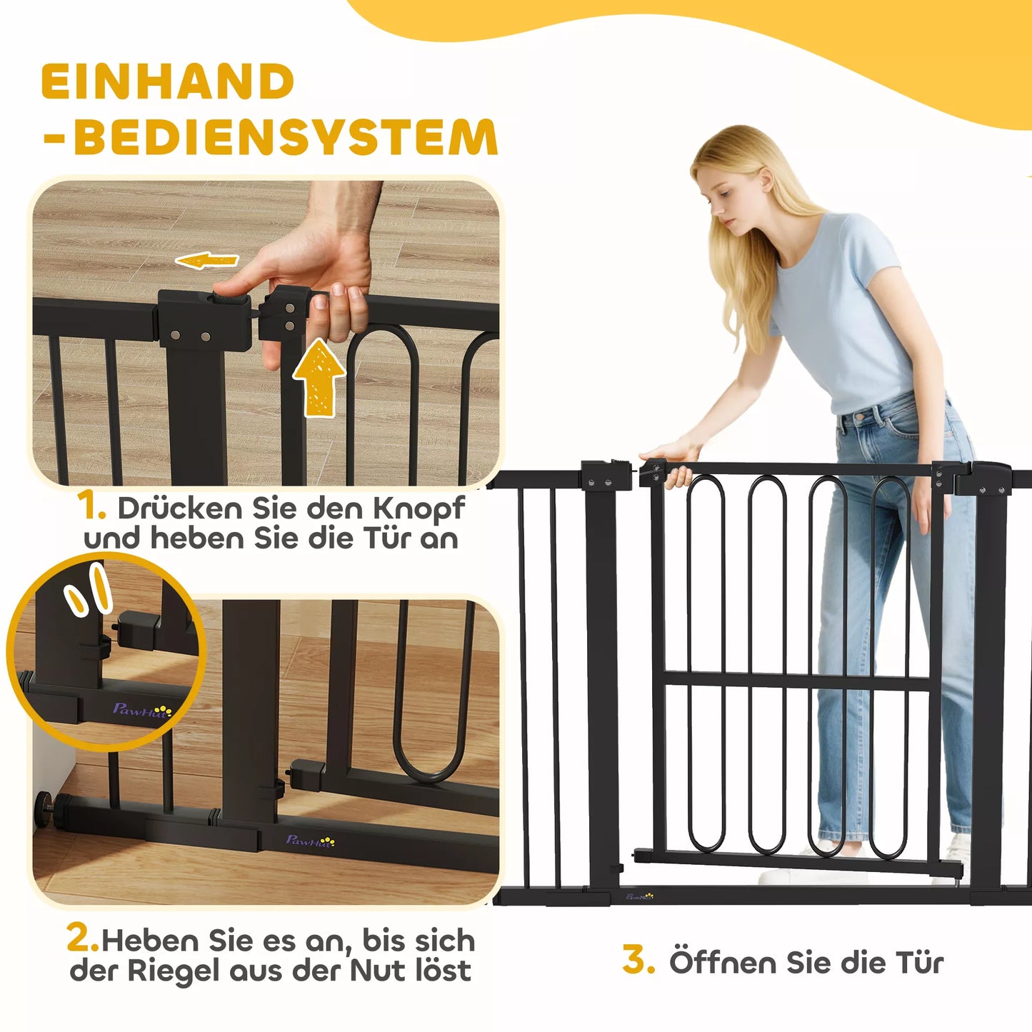 Apsauginiai varteliai šuniui, 76-104 cm, montuojami be gręžimo, varteliai laiptams