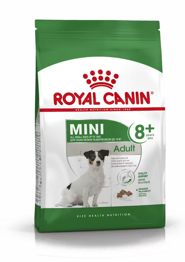 Royal Canin Dog Mini Adult 8+ visavertis pašaras mažų veislių šunims nuo 8 metų
