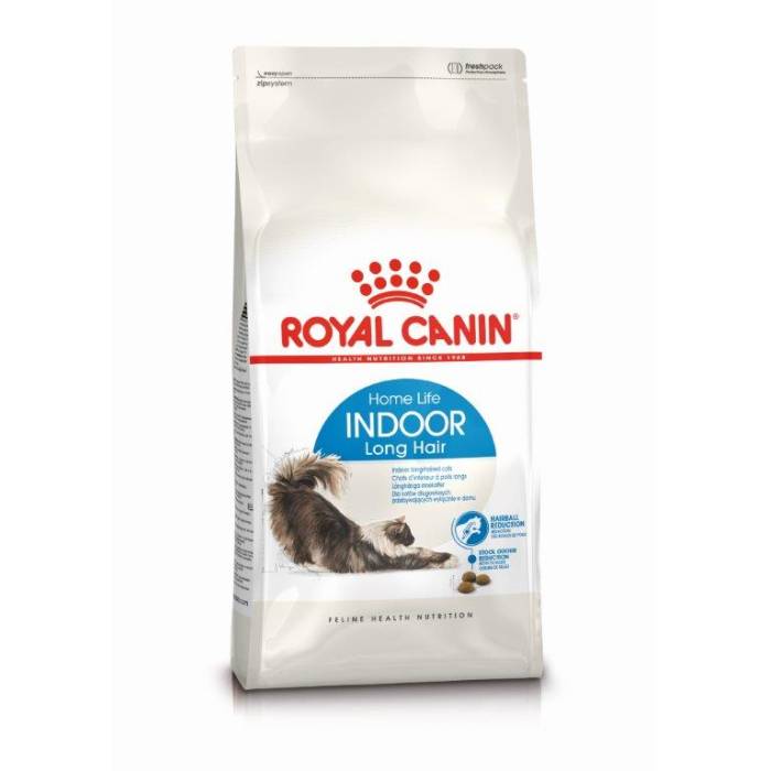 Royal Canin Veterinary Cat Indoor Long Hair pašaras ilgaplaukėms katėms gyvenančioms namuose 2 kg