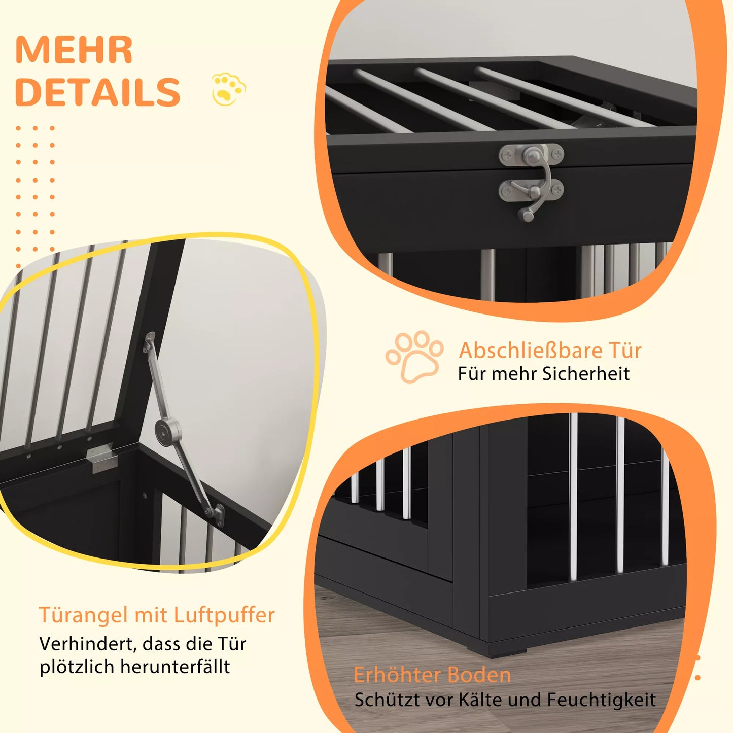 Šunų narvas Šunų dėžė Šunų transportavimo dėžė, 2 durys, užrakinamos, plieninės grotelės, 80 cm x 50 cm x 56,5 cm, Juoda