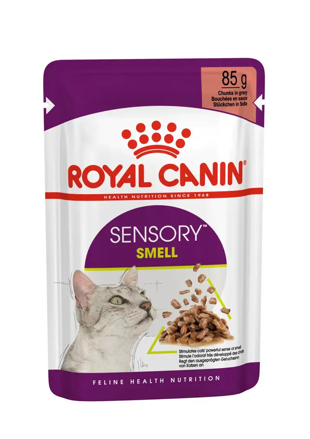 Sensory Smell drėgnas pašaras katėms Royal Canin (gabalėliai padaže)