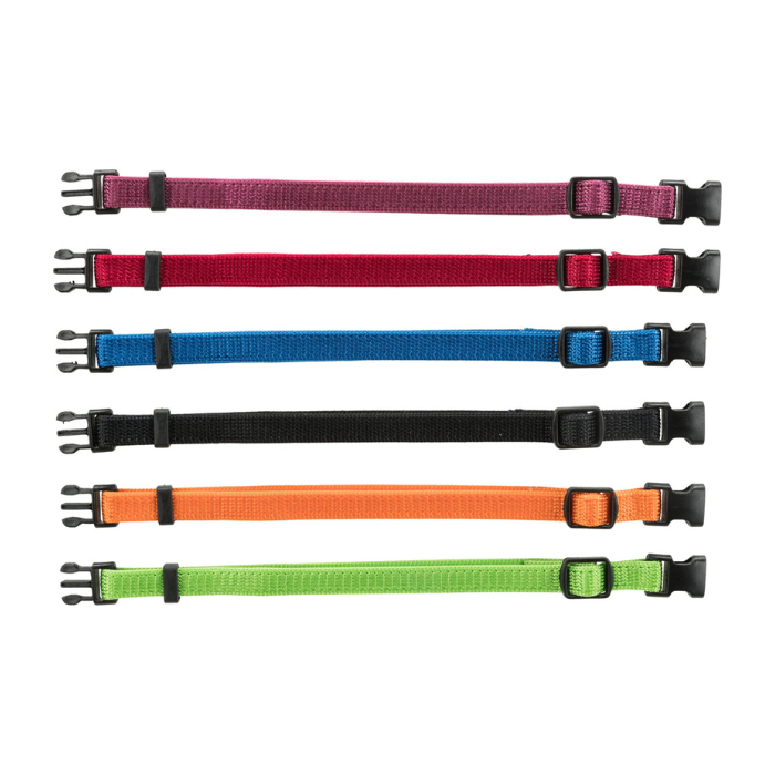TRIXIE Junior Antkaklių kompl., M–L 22–35 cm/10 mm, 6 vnt. juodas, raudonas, mėlynas (pak. 6) produktai