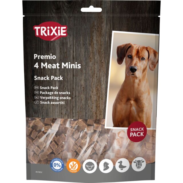 TRIXIE PREMIO 4 Meat Minis, vištiena/antiena/jautiena/ėriena, 4x100 g nauja pakuotė