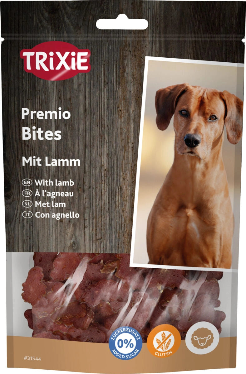 TRIXIE PREMIO skanėstai šunims, ėrienos kąsneliai, 100 g nauja pakuotė