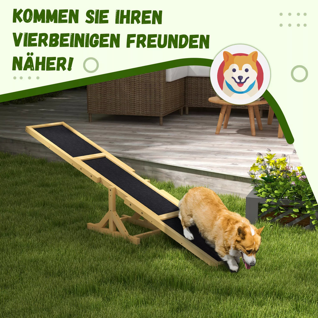 Šunų balansyras Agility treniruotėms, neslystantis, atlaiko iki 50 kg, 180 x 30 x 30 cm