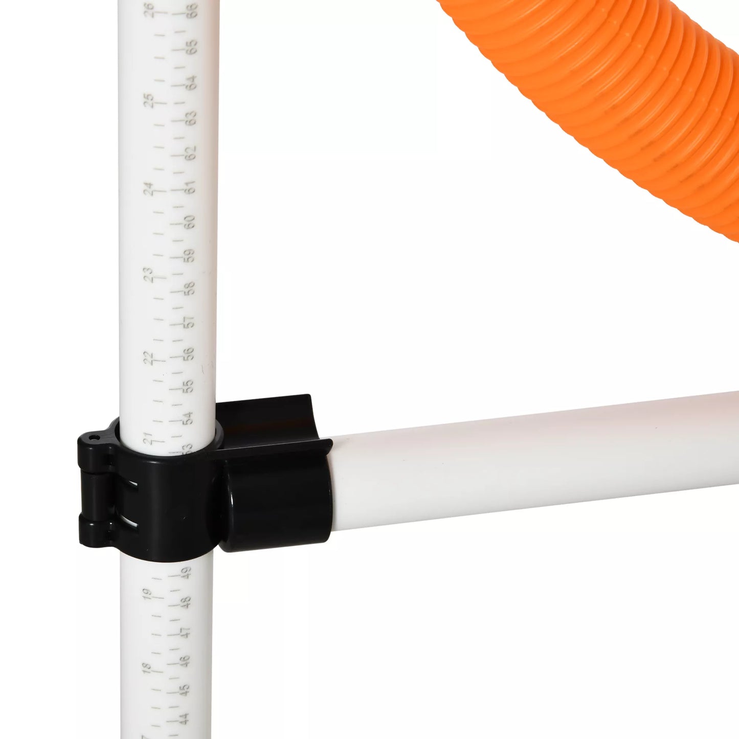 3 dalių šunų dresūros agiliti rinkinys augintiniams, su nešiojimo krepšiu, lengvai transportuojamas, plastikas, baltai geltonas