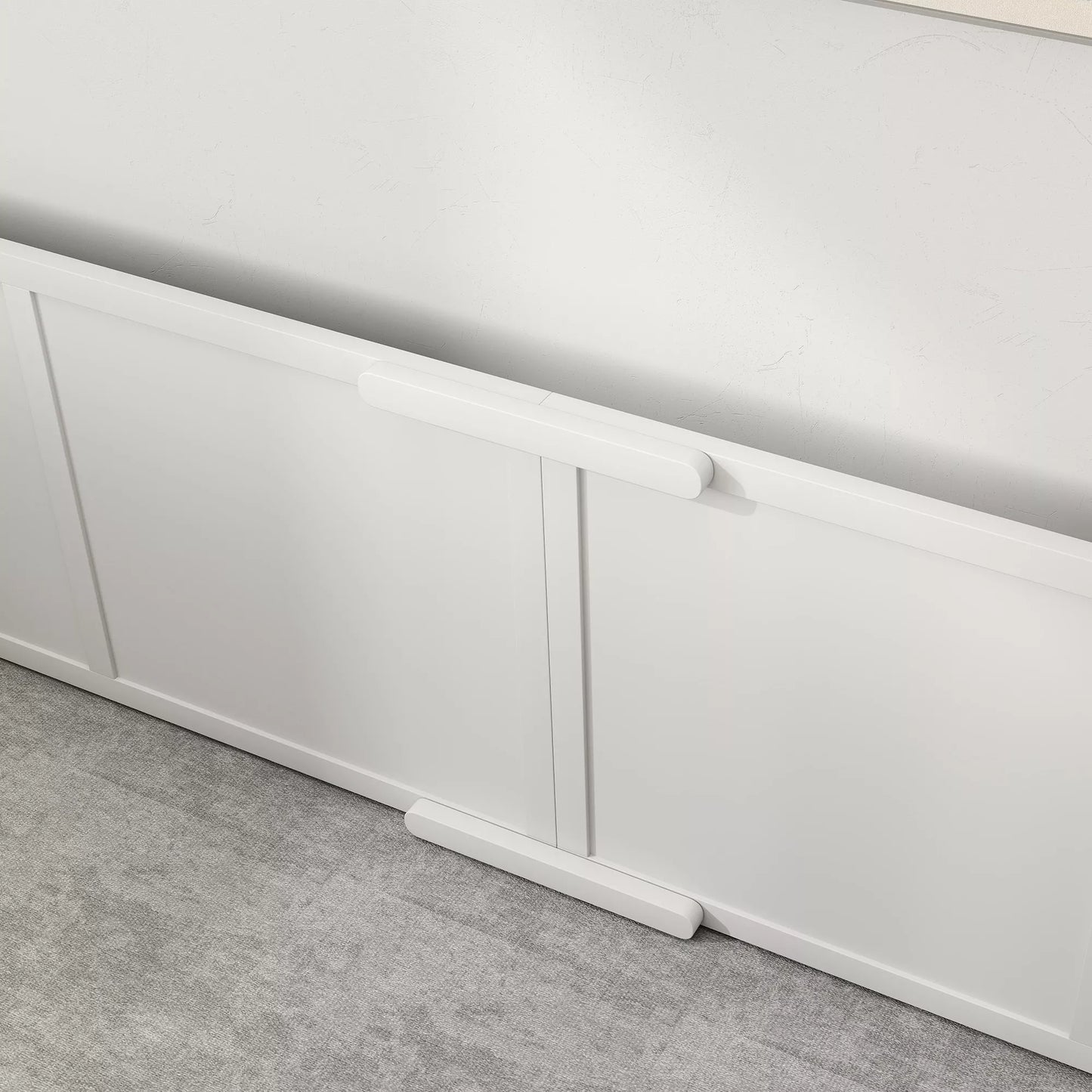 Šunų veisimo dėžė šunims ir šuniukams, su reguliuojamais įėjimais, dideliems ir mažiems šunims, 196 x 96 x 48 cm, Balta