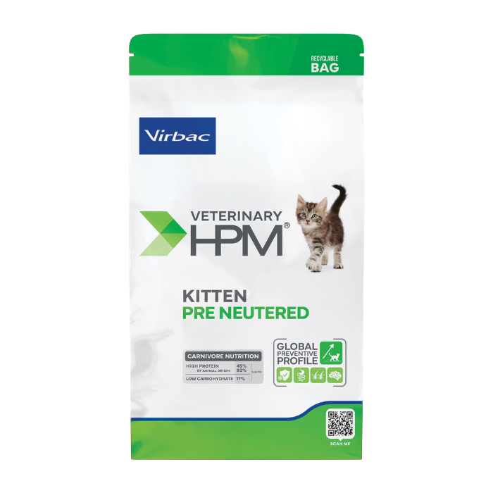 Virbac Veterinary HPM Baby Pre Neutered Cat sausas pašaras kačiukams iki sterilizacijos