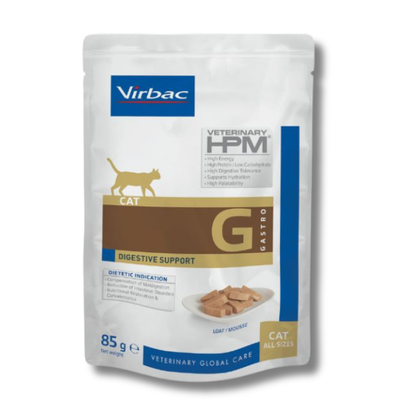 Virbac HPM G1 Digestive Support Cat Loaf konservai katėms esant virškinimo sutrikimams 12x85 g
