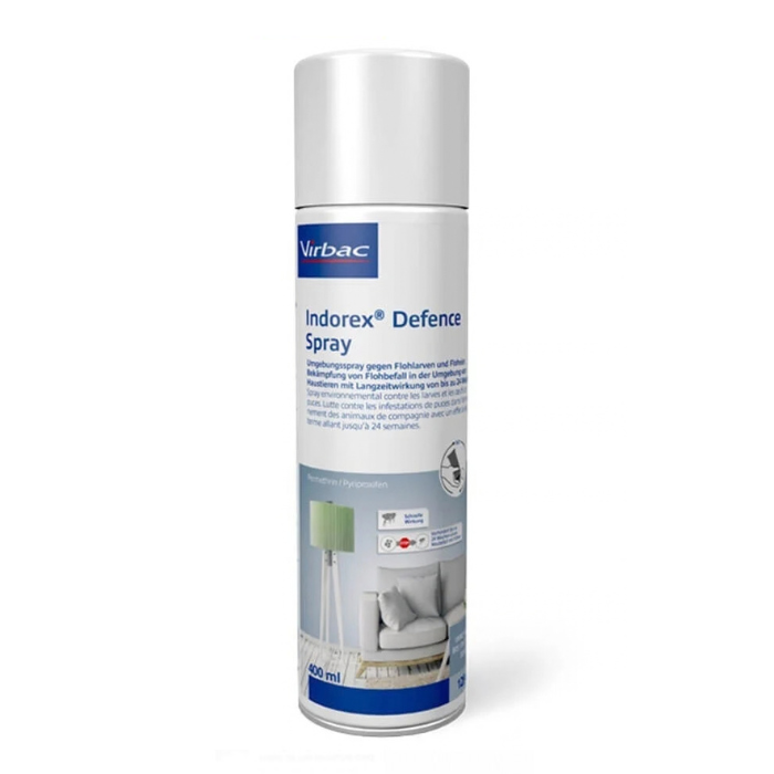 Virbac Indorex purškiklis blusoms aplinkoje naikinti, 400 ml atsinaujinusi pakuotė