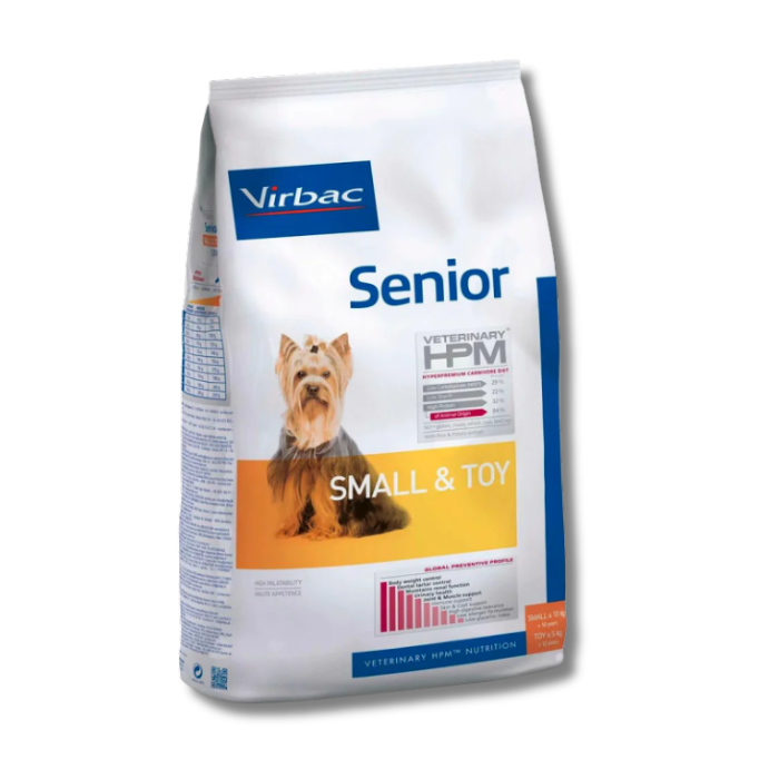 Virbac Veterinary HPM Senior Dog Small & Toy Dog sausas pašaras pagyvenusiems mažų veislių šunims