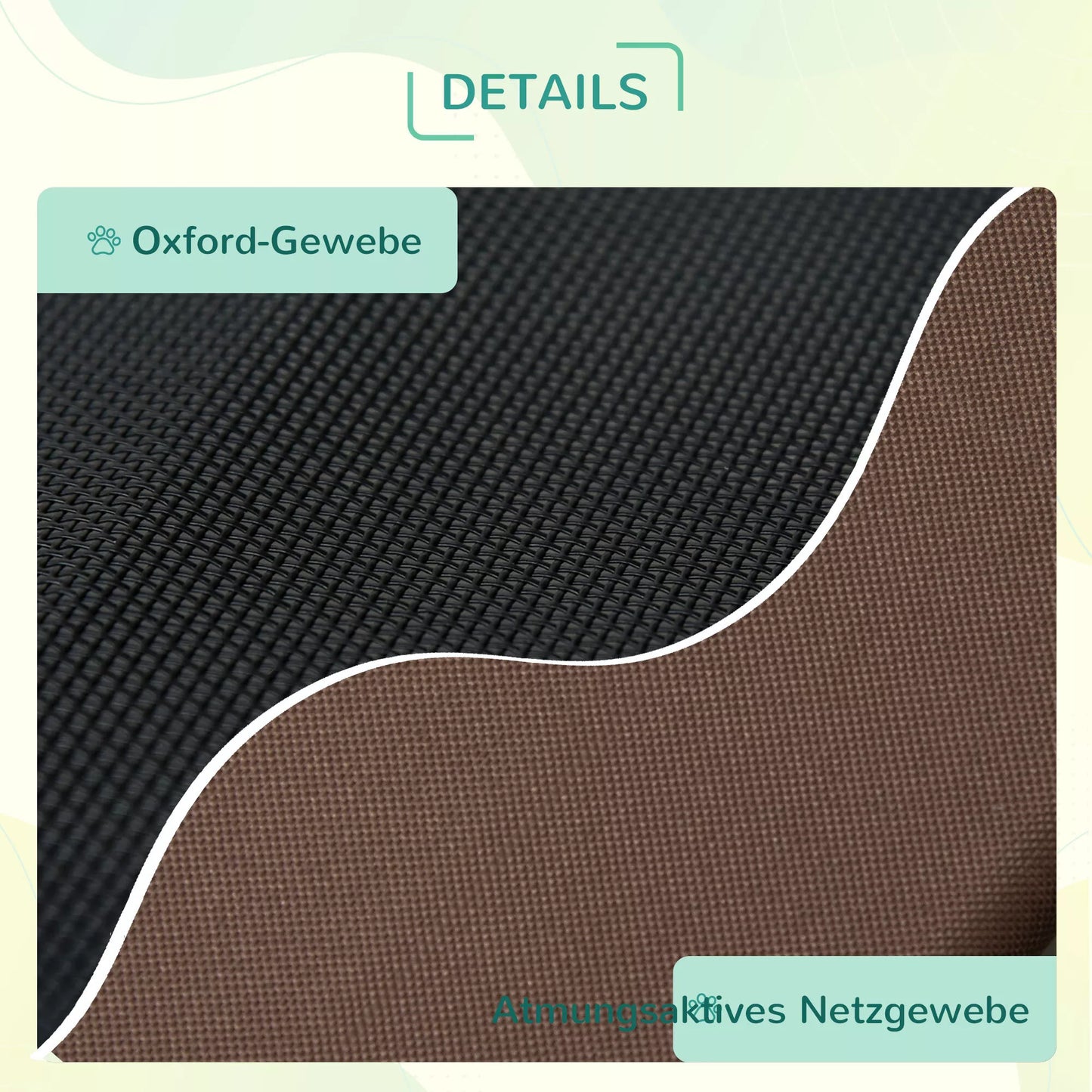 Paaukštinta šunų lova su baldakimu, naminių gyvūnėlių lova, lauko šunų gultas su stogeliu, kvėpuojantis, tafto audinys stovyklavimui, spalva Kava, 92 x 76 x 90 cm