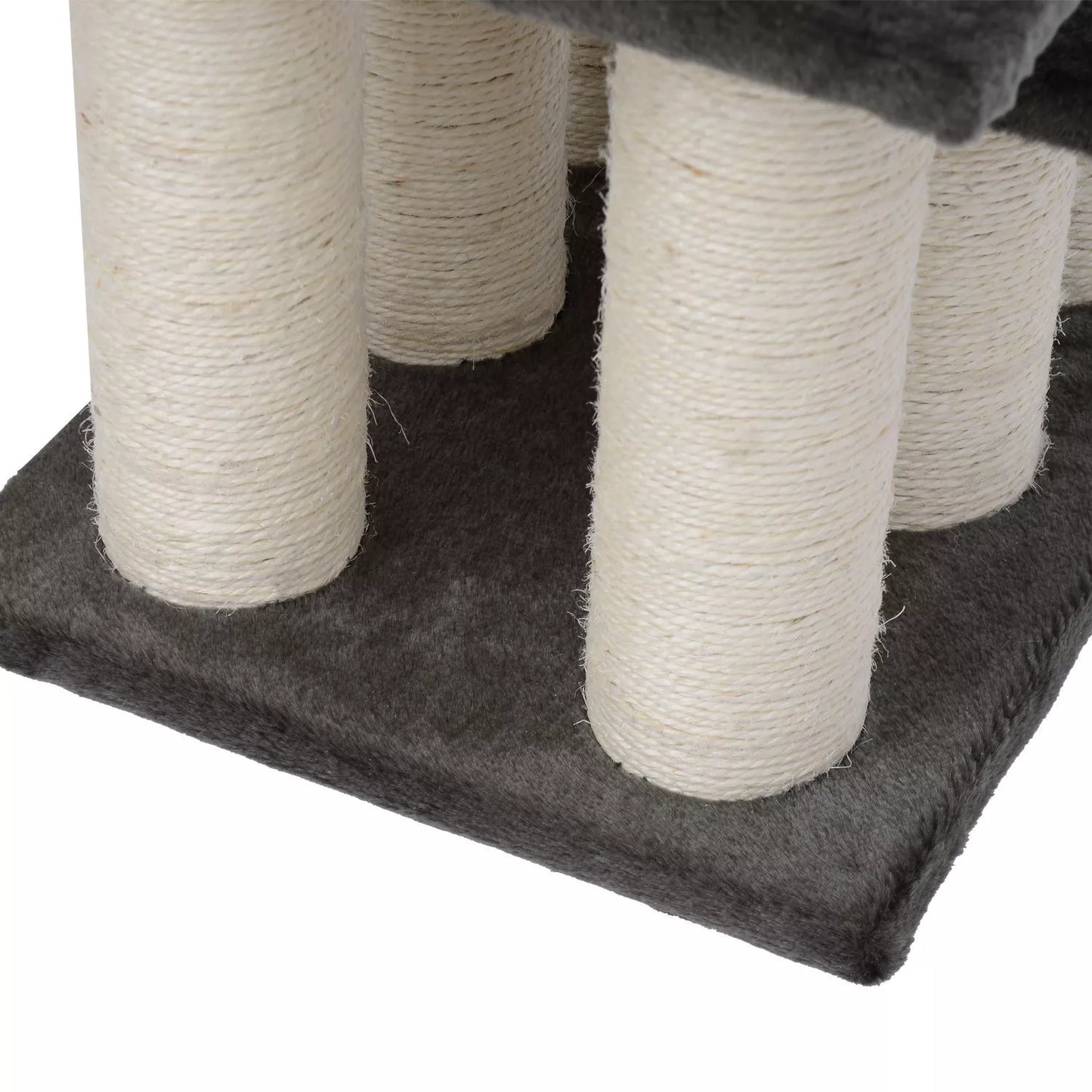 Šunų laipteliai 3 pakopų 34 cm aukščio naminių gyvūnėlių laipteliai šunims, katėms, su draskykle, šunų rampa, įlipimo pagalbininkas lovai, sofai, čiužiniui, tamsiai pilki