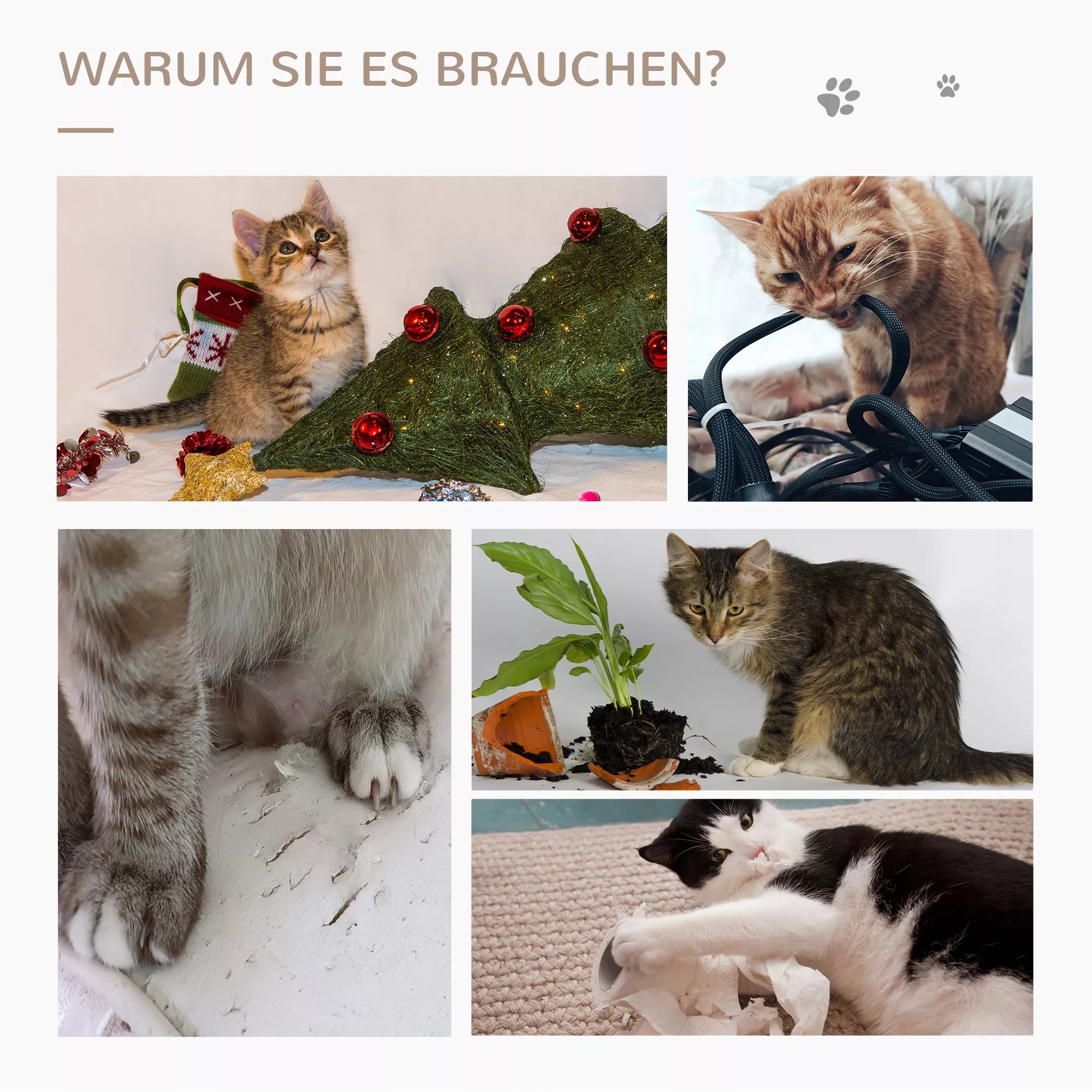 Kaķu skrāpējamais stabs, sizala skrāpējamais stabs, stabils kaķu skrāpējamais stabs, kaķu skrāpējamā rotaļlieta ar bumbu, 60 cm, skaidu plāksne, bēšs sizala + ozols, 34 x 34 x 60 cm
