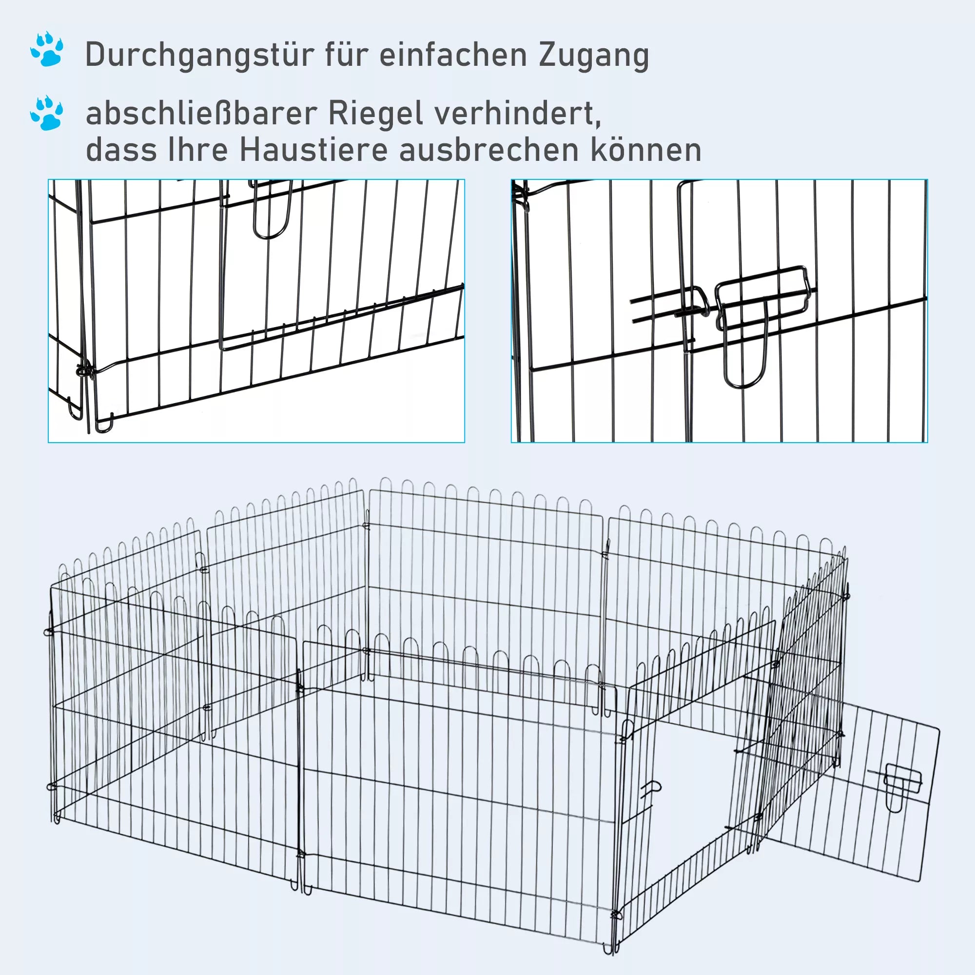 Šuniukų aptvaras, voljeras, žaidimų aikštelė, aptvaras laisvam judėjimui, aptvaras šuniukams 5 dydžių (matmenys: 71x61cm)