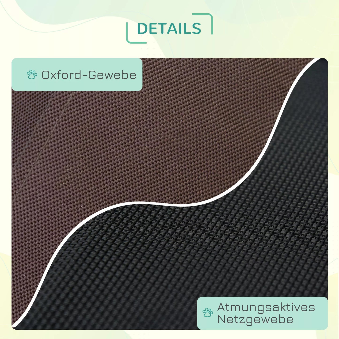 Sulankstama augintinio lova su stogeliu, lauko šunų gultas, tinklelio audinys, ruda + juoda