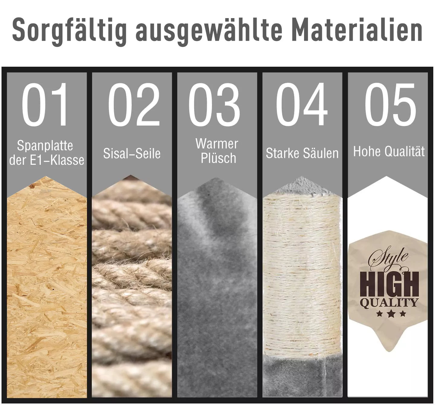 XXL kačių draskymo medis su kačių guoliu ir kopetėlėmis, daugiaaukštis daugiafunkcis pramogų centras katėms, pliušas, pilka, 49 x 49 x 173 cm