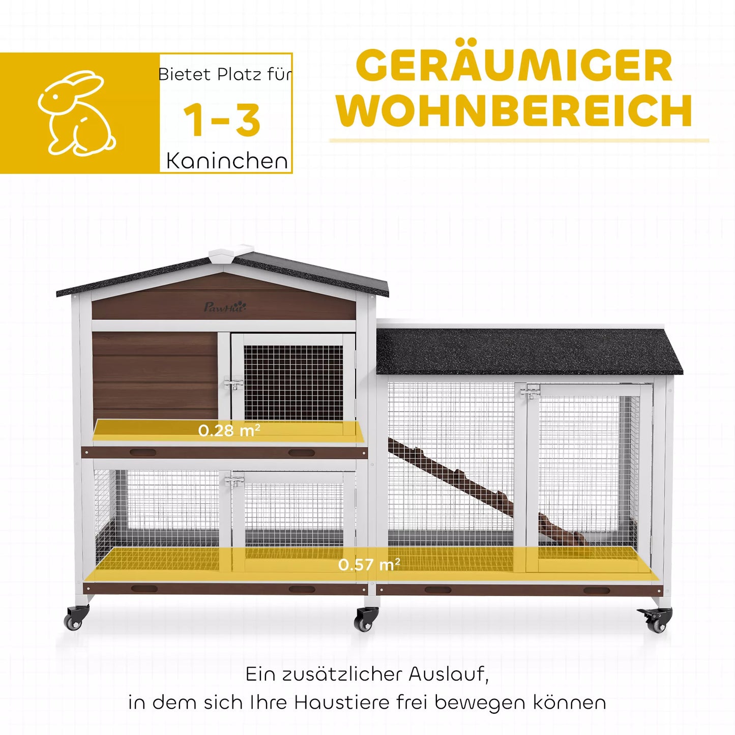 Mažų gyvūnų narvas su ratukais, nykštukinių triušių narvas, laisvas aptvaras, asfaltinis stogas, mažų gyvūnų namelis, nykštukinių triušių aptvaras, medis, plienas, rudos spalvos