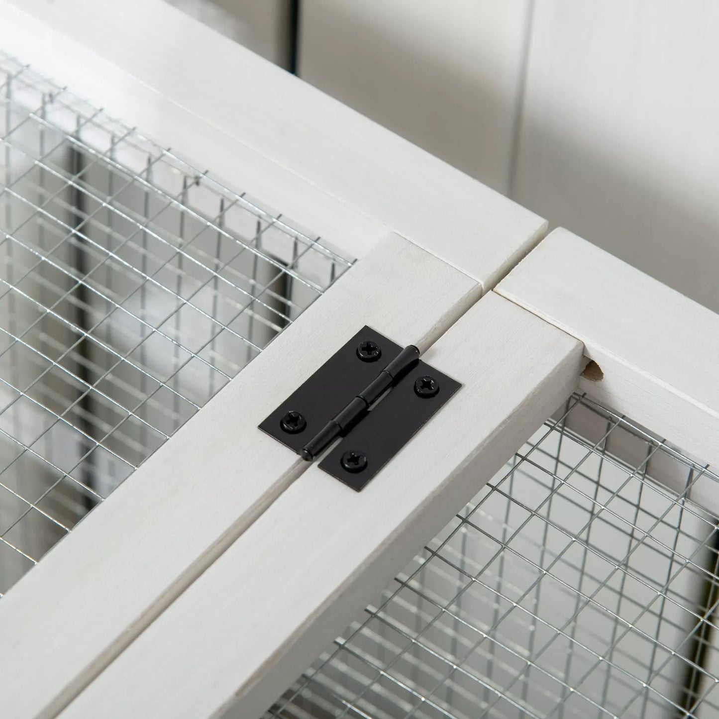 Gyvūnėlių narvas, skirtas nykštukiniams triušiams, jūrų kiaulytėms, su ratukais, 108 x 58 x 73,5 cm, Geltonas