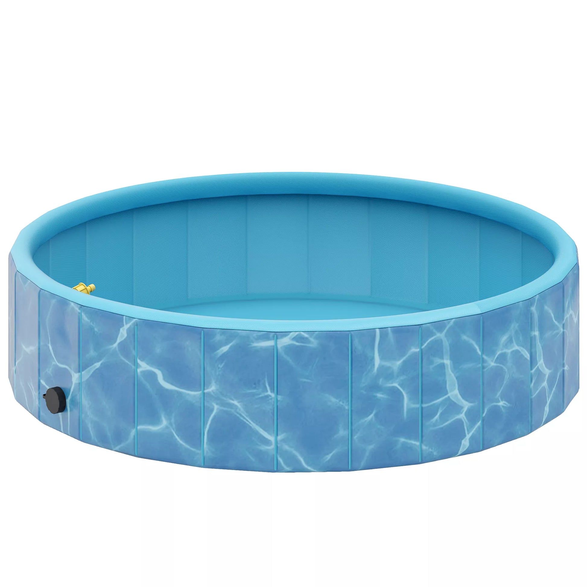 Sulankstomas šunų baseinas su fontano ir vandens pagalvės dizainu Ø120 x 30 cm Mėlynas