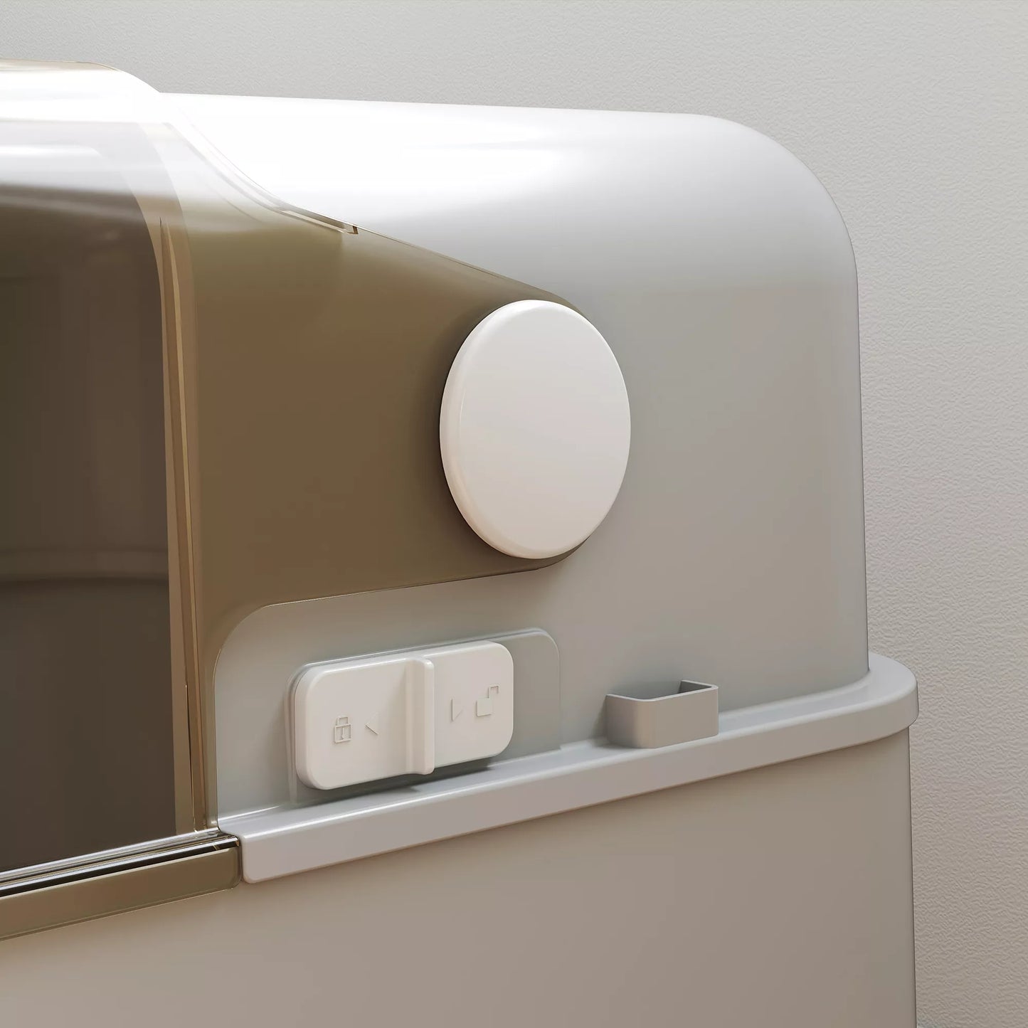 Nerūdijančio plieno kačių tualetas su atverčiamu dangčiu ir samteliu (iki 12 kg) XXL