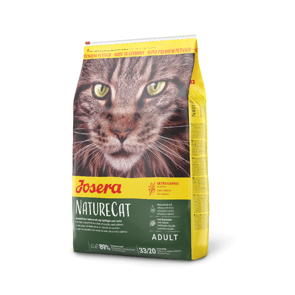 Josera NatureCat begrūdis kačių maistas su paukštiena ir lašiša, 2 kg