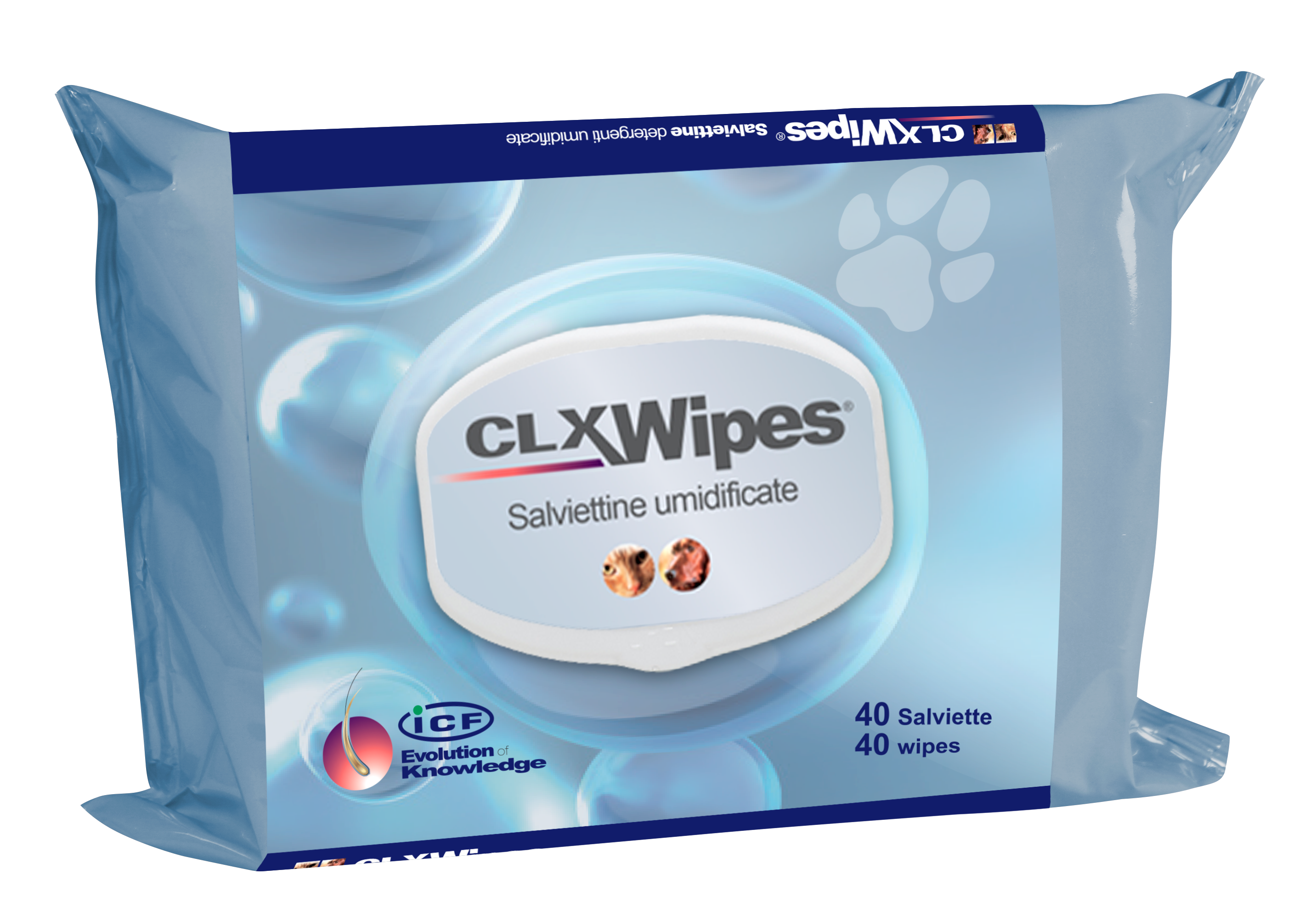 CLX Wipes Drėgnos servetėlės katės odos raukšlių ir tarpupirščių valymui N40