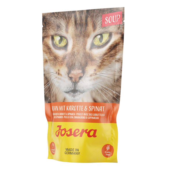 Josera Soup konservai katėms su vištiena, morkomis, špinatais, 70 g