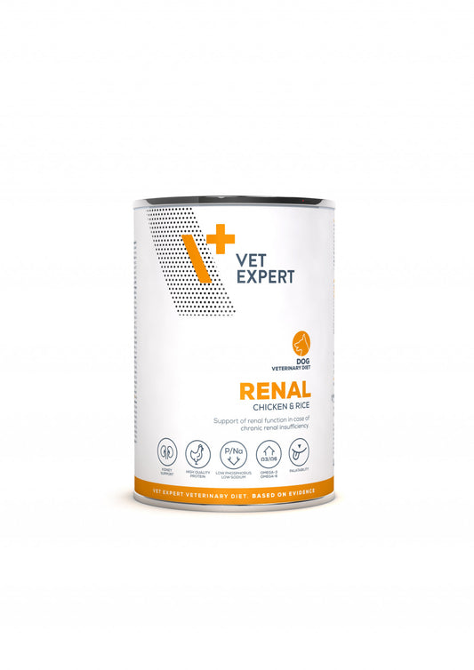 VetExpert Veterinary Diet Renal Chicken & Rice Dog 400g kons.
