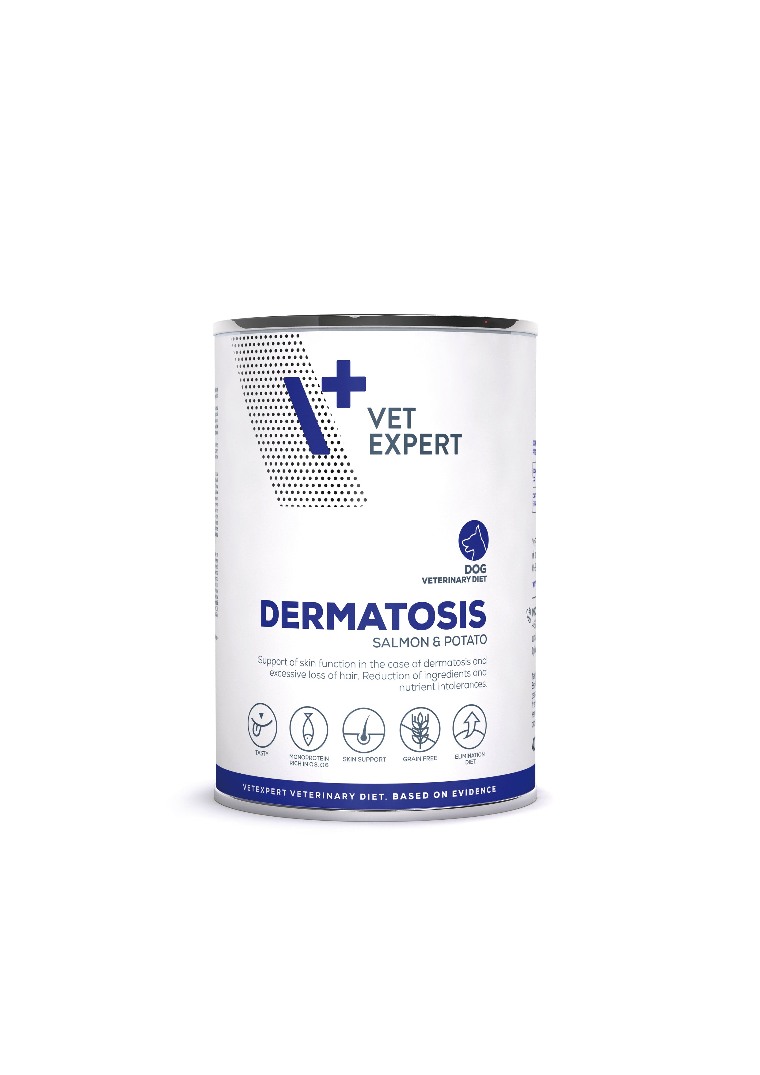 VetExpert Veterinary Diet Dermatosis dog Salmon&Potato 400g kons.
