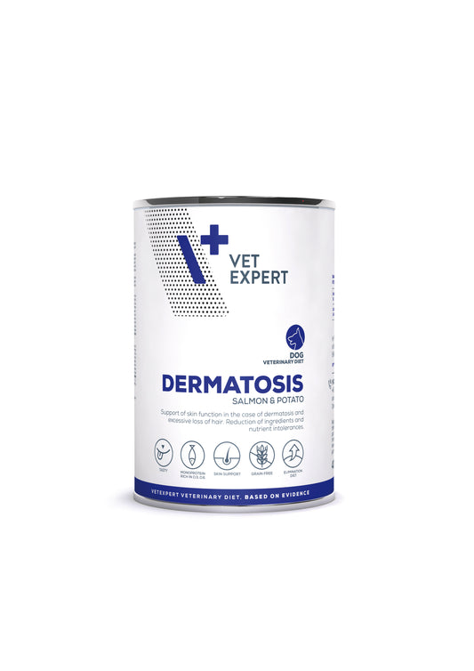 VetExpert Veterinary Diet Dermatosis dog Salmon&Potato 400g kons.