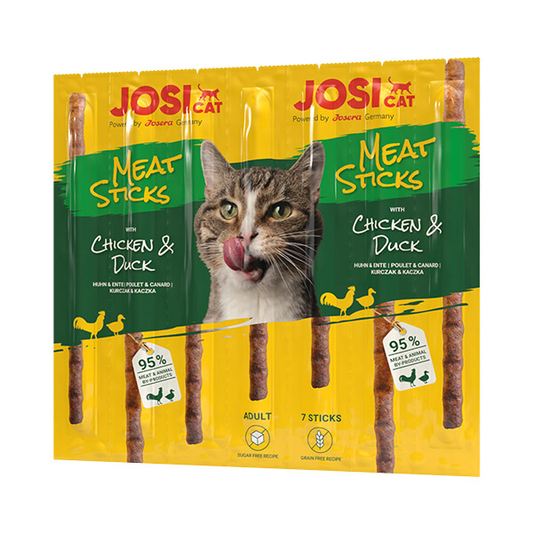 JosiCat Meat Sticks vištienos ir antienos skanėstai katėms, 35 g