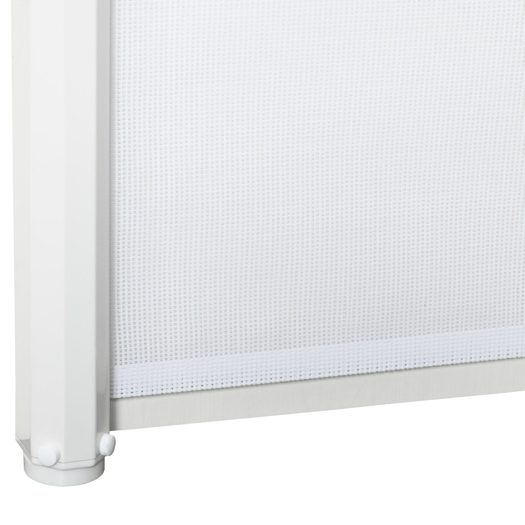 Apsauginė užtvara laiptams ir durims, ištraukiama, iki 115 cm, 82,5 cm aukščio, balta